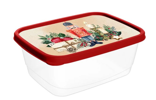 Контейнер для продуктов прямоугольный 0,5л с декором 